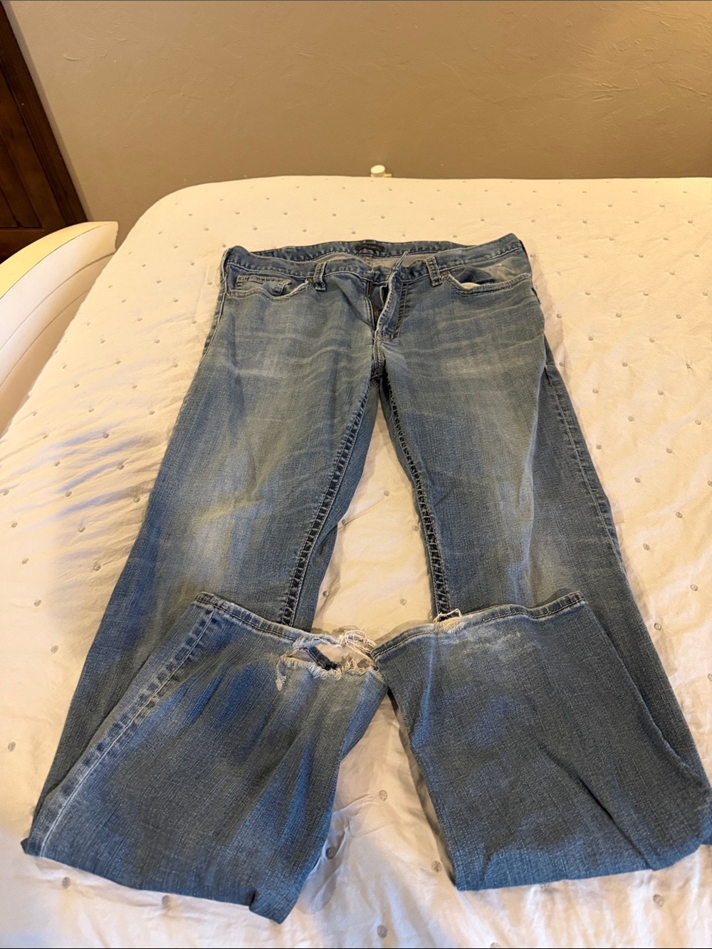 Silver Jeans Men’s Light Blue Wide-Leg Flare Jeans- 38x36